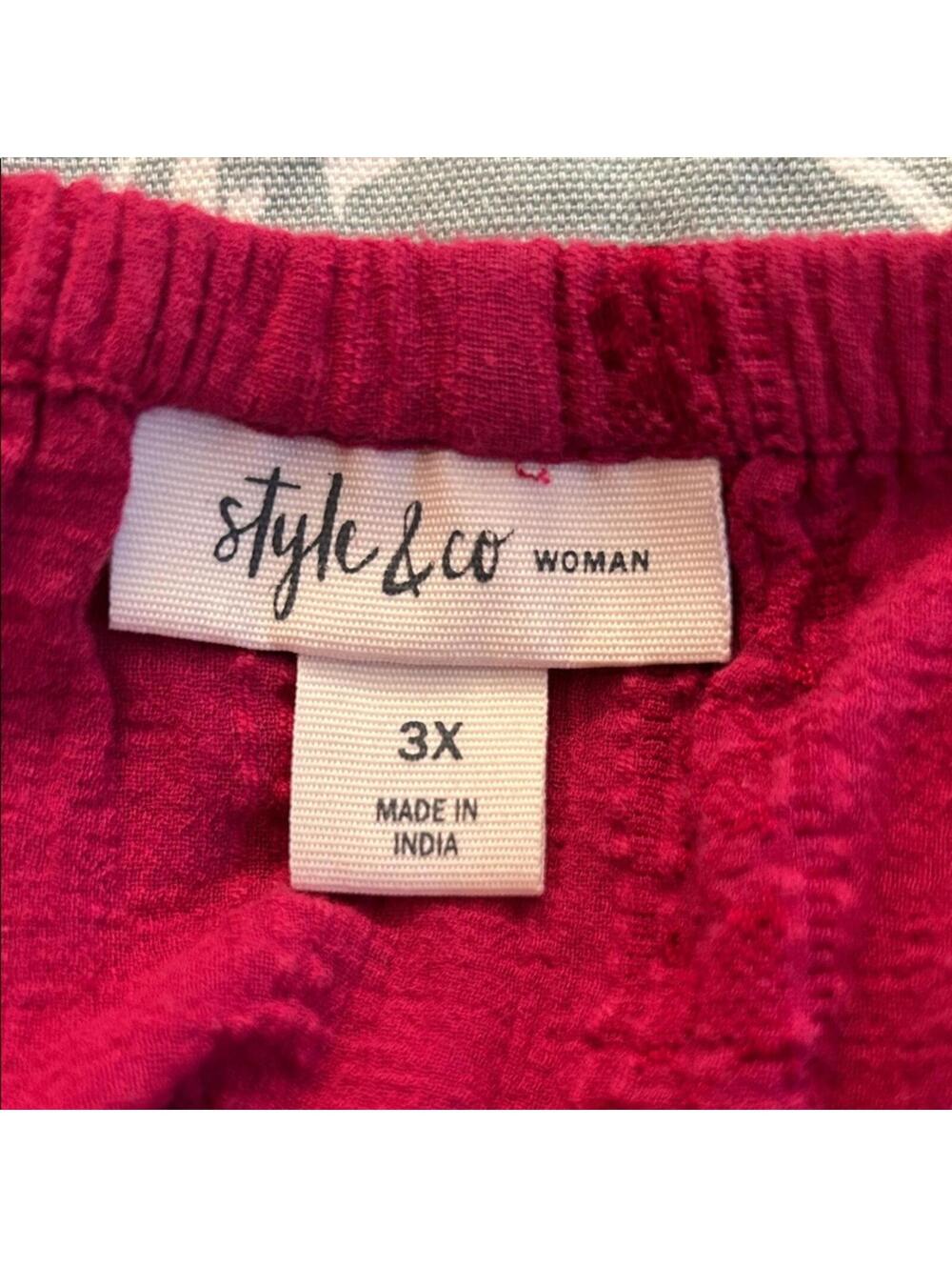 Style & Co. Women's Off-Shoulder Ruffle Top - Pink - Picture 2 of 4